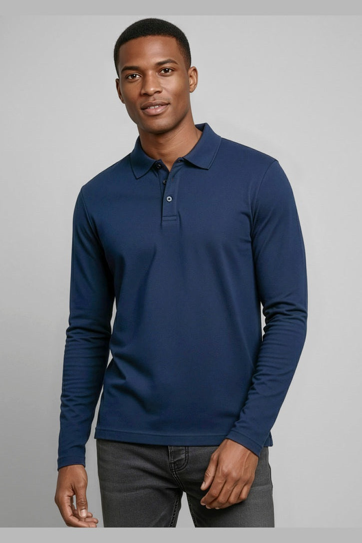 Biz Collection Crew Mens Long Sleeve Polo - P400ML | Biz Collection | Fashion Biz Online