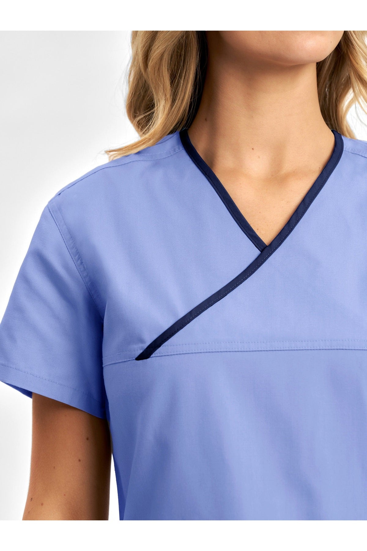 Biz Collection Ladies Contrast Crossover Scrubs Top - H10722 | Biz Collection | Fashion Biz Online