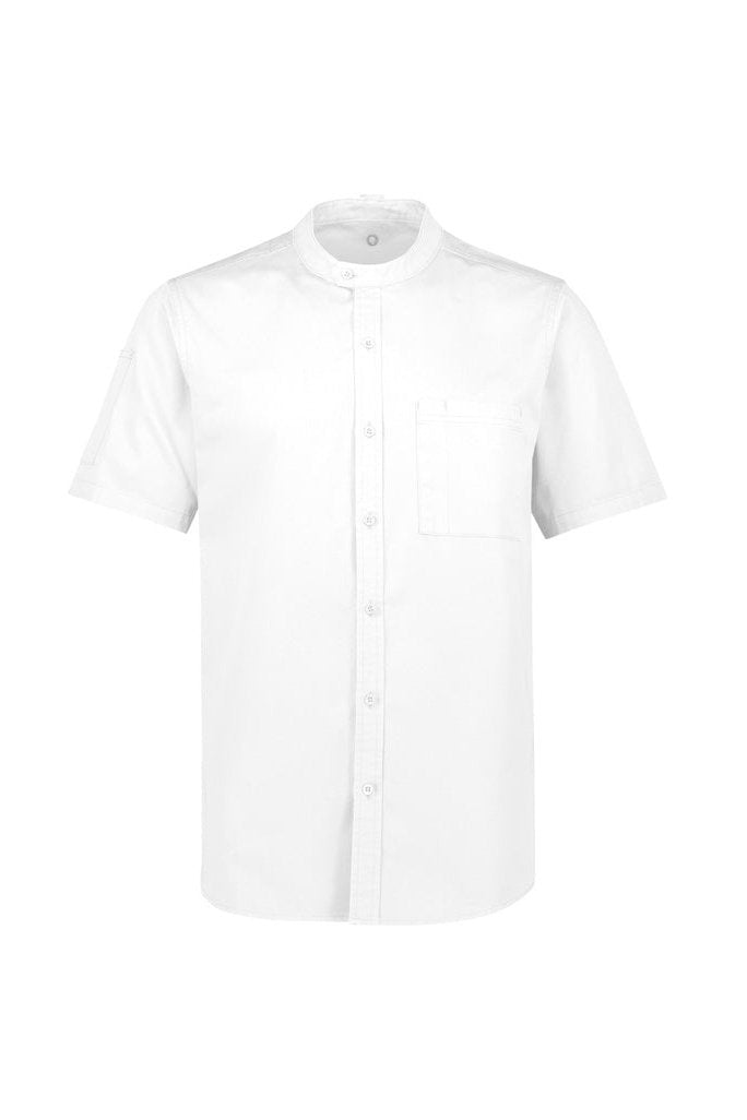 Fashion Biz Mens Salsa Short Sleeve Chef Shirt - CH329MS | Biz Collection | Fashion Biz Online