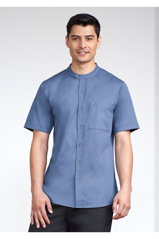 Fashion Biz Mens Salsa Short Sleeve Chef Shirt - CH329MS | Biz Collection | Fashion Biz Online