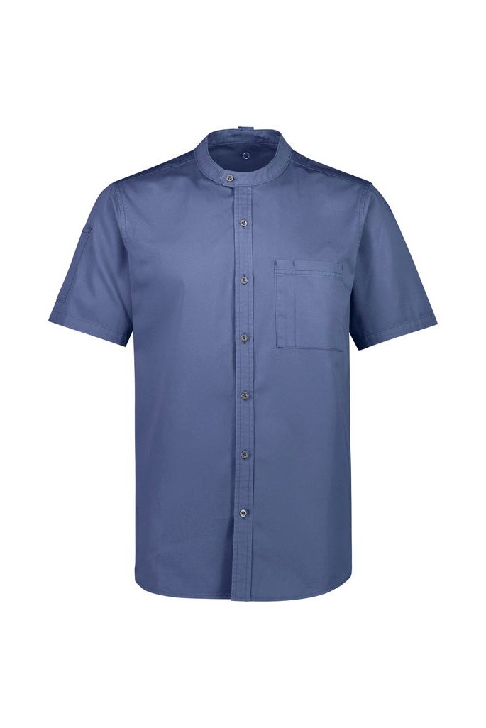 Fashion Biz Mens Salsa Short Sleeve Chef Shirt - CH329MS | Biz Collection | Fashion Biz Online