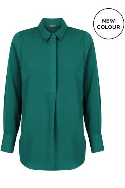 Gloweave L Slv 1/2 Placket Blouse 1797WL