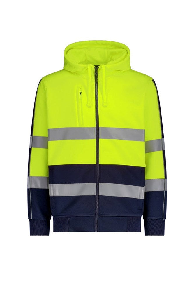 Syzmik Unisex Hi Vis Full Zip Stretch Taped Hoodie ZT486