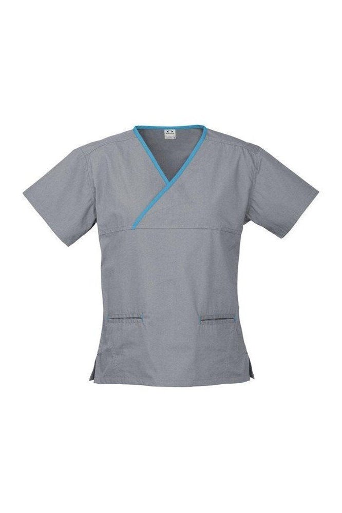 BIZ Ladies Contrast Crossover Scrubs Top - H10722 | Biz Collection | Fashion Biz Online
