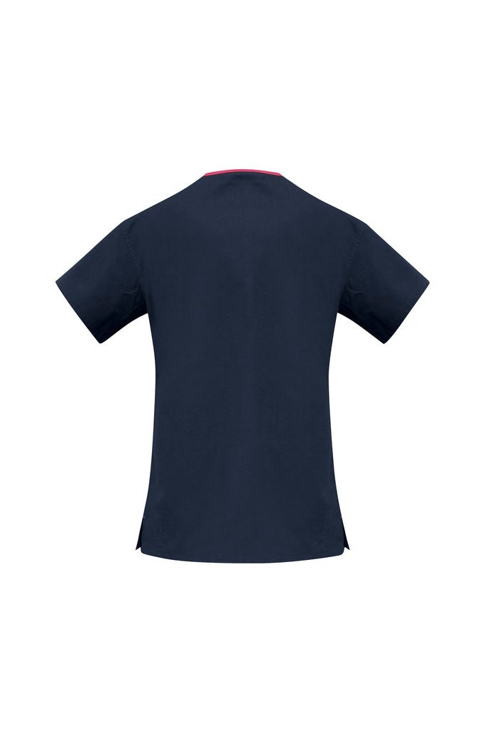 BIZ Ladies Contrast Crossover Scrubs Top - H10722 | Biz Collection | Fashion Biz Online