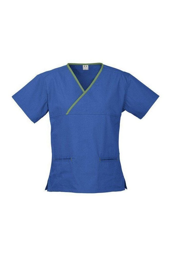BIZ Ladies Contrast Crossover Scrubs Top - H10722 | Biz Collection | Fashion Biz Online