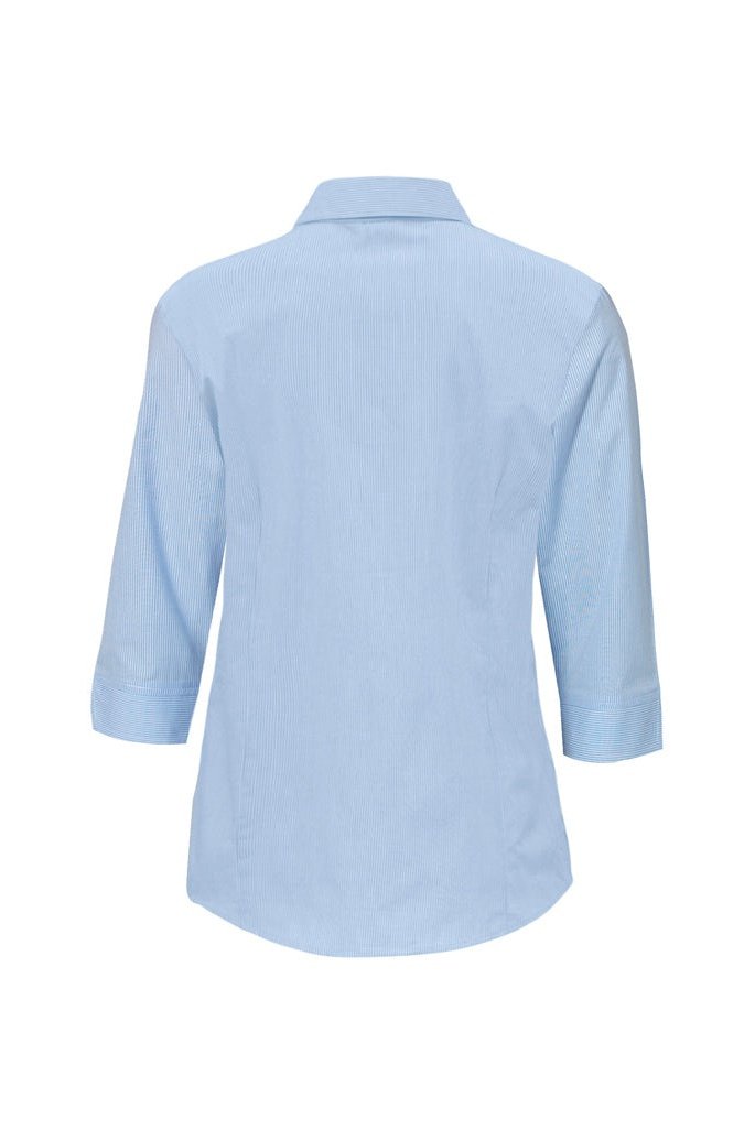 BIZ Ladies Micro Check Business Shirt 3/4 Sleeve - LB8200 | Biz Collection | Fashion Biz Online