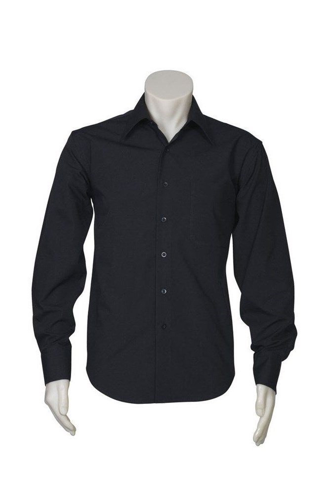 BIZ Mens Metro Business Shirt Long Sleeve - SH714 | Biz Collection | Fashion Biz Online