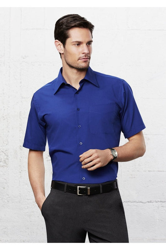 BIZ Mens Metro Business Shirt Short Sleeve - SH715 | Biz Collection | Fashion Biz Online