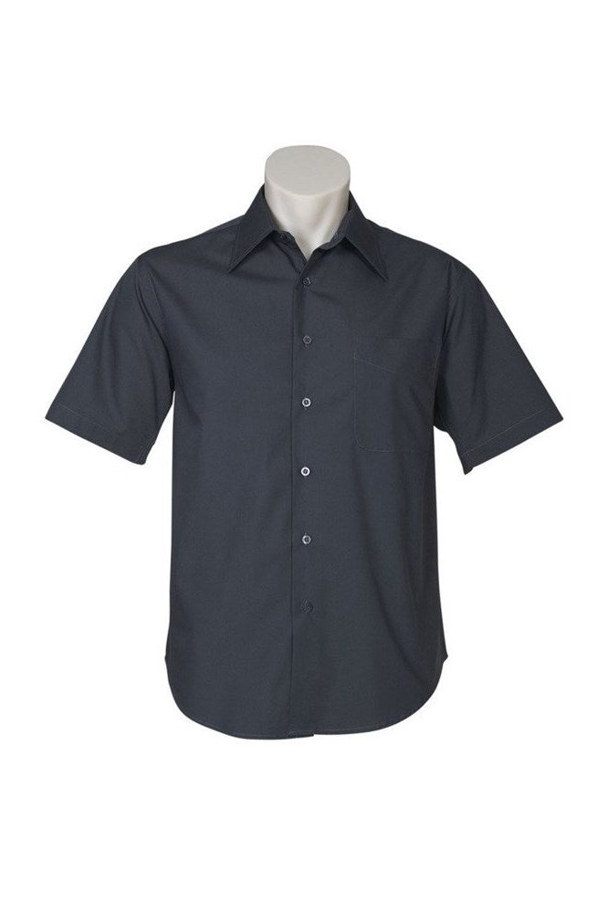 BIZ Mens Metro Business Shirt Short Sleeve - SH715 | Biz Collection | Fashion Biz Online
