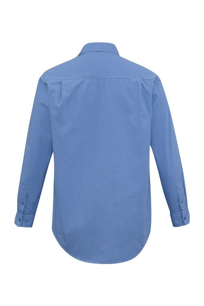 BIZ Mens Micro Check Business Shirt Long Sleeve - SH816 | Biz Collection | Fashion Biz Online