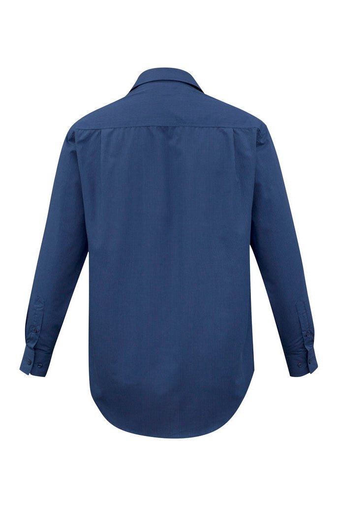 BIZ Mens Micro Check Business Shirt Long Sleeve - SH816 | Biz Collection | Fashion Biz Online