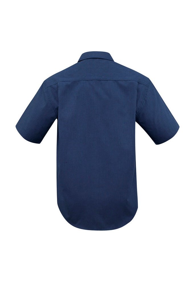 BIZ Mens Micro Check Business Shirt Short Sleeve - SH817 | Biz Collection | Fashion Biz Online