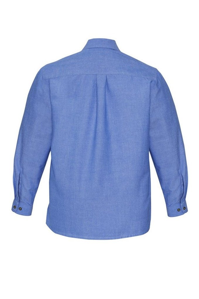 BIZ Mens Wrinkle Free Chambray Long Sleeve - SH112 | Biz Collection | Fashion Biz Online