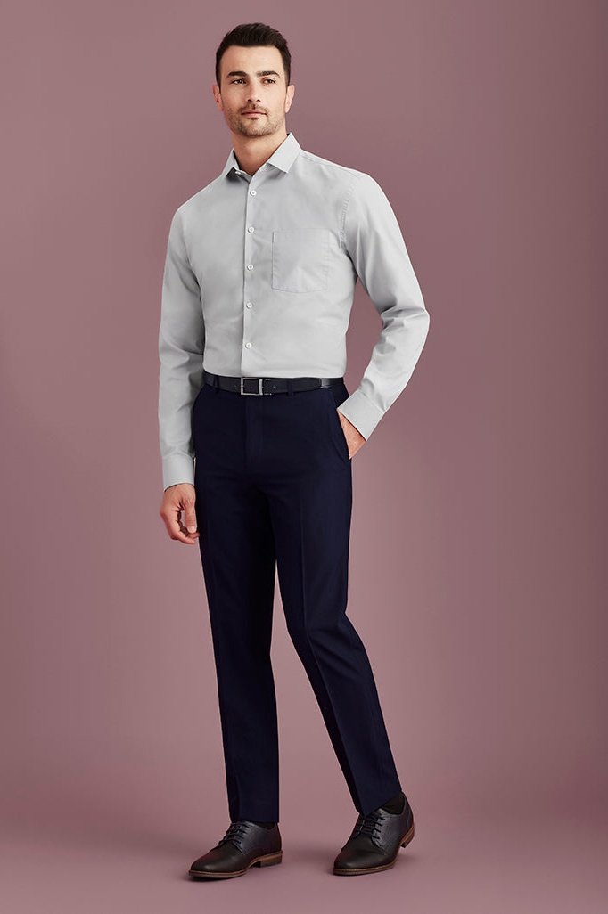 Biz Corporates Mens Slim Fit Flat Front Pant Stout - 70716S | Biz Corporates | Fashion Biz Online