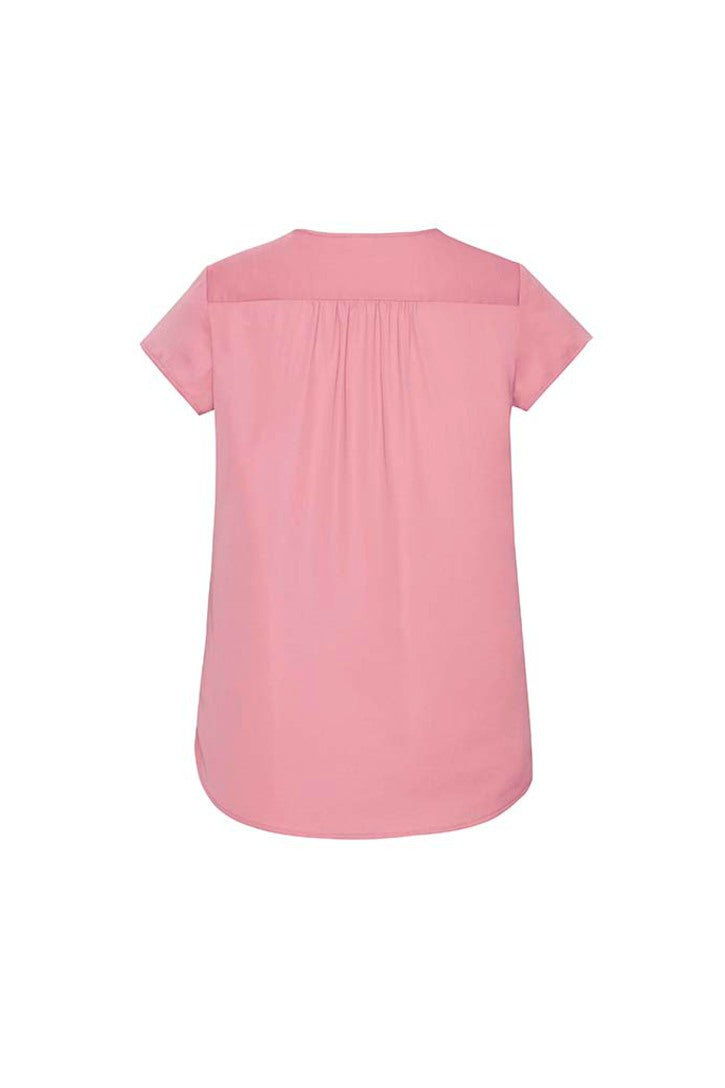 Biz Corporates Womens Kayla V-neck Pleat Blouse - RB967LS | Biz Corporates | Fashion Biz Online