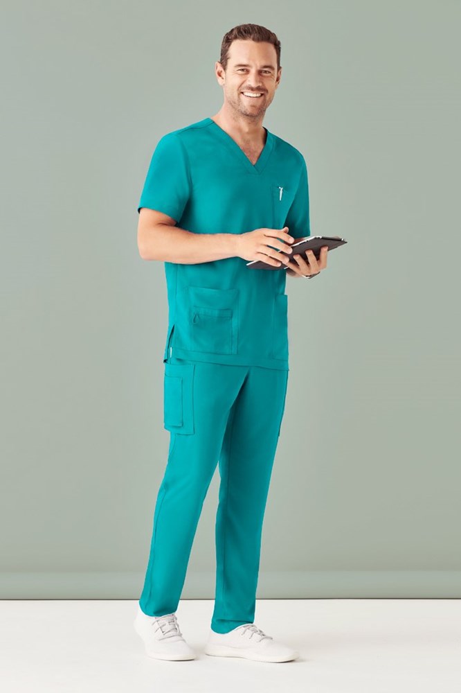 BizCare Mens Avery V-Neck Scrub Top - CST945MS | Biz Care | Fashion Biz Online