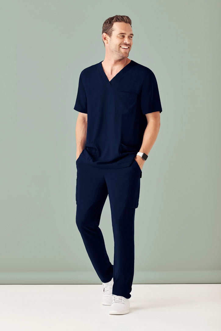 BizCare Mens Avery V-Neck Scrub Top - CST945MS | Biz Care | Fashion Biz Online
