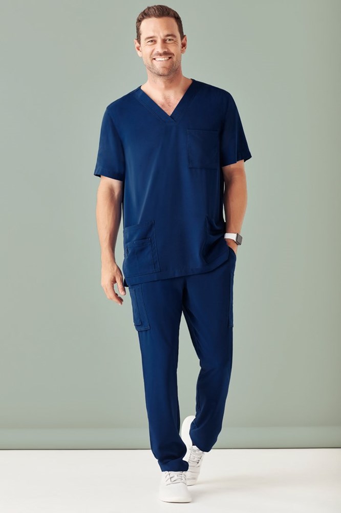 BizCare Mens Avery V-Neck Scrub Top - CST945MS | Biz Care | Fashion Biz Online