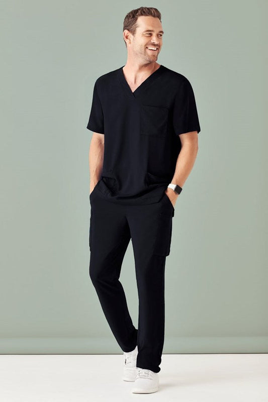 BizCare Mens Avery V-Neck Scrub Top - CST945MS | Biz Care | Fashion Biz Online