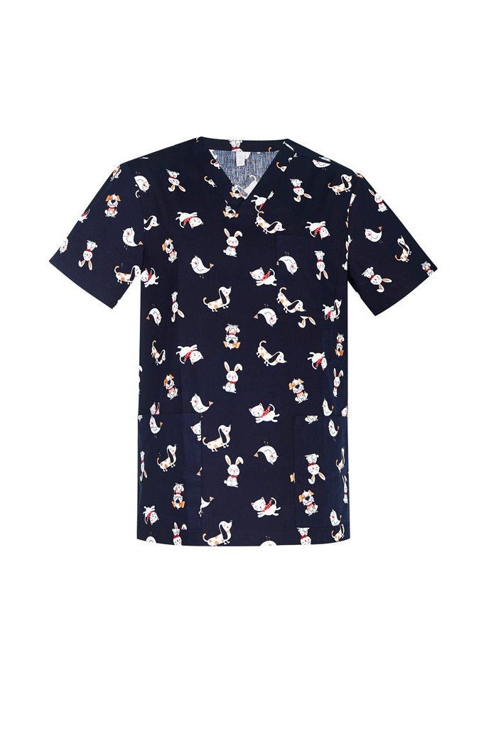 BizCare Mens Best Friends Scrub Top - CST147MS | Biz Care | Fashion Biz Online