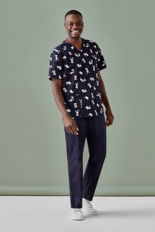 BizCare Mens Best Friends Scrub Top - CST147MS | Biz Care | Fashion Biz Online