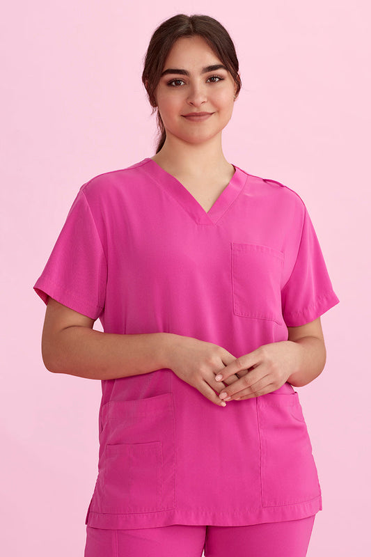 BizCare Unisex V-Neck Scrub Top - CST250US | Biz Care | Fashion Biz Online