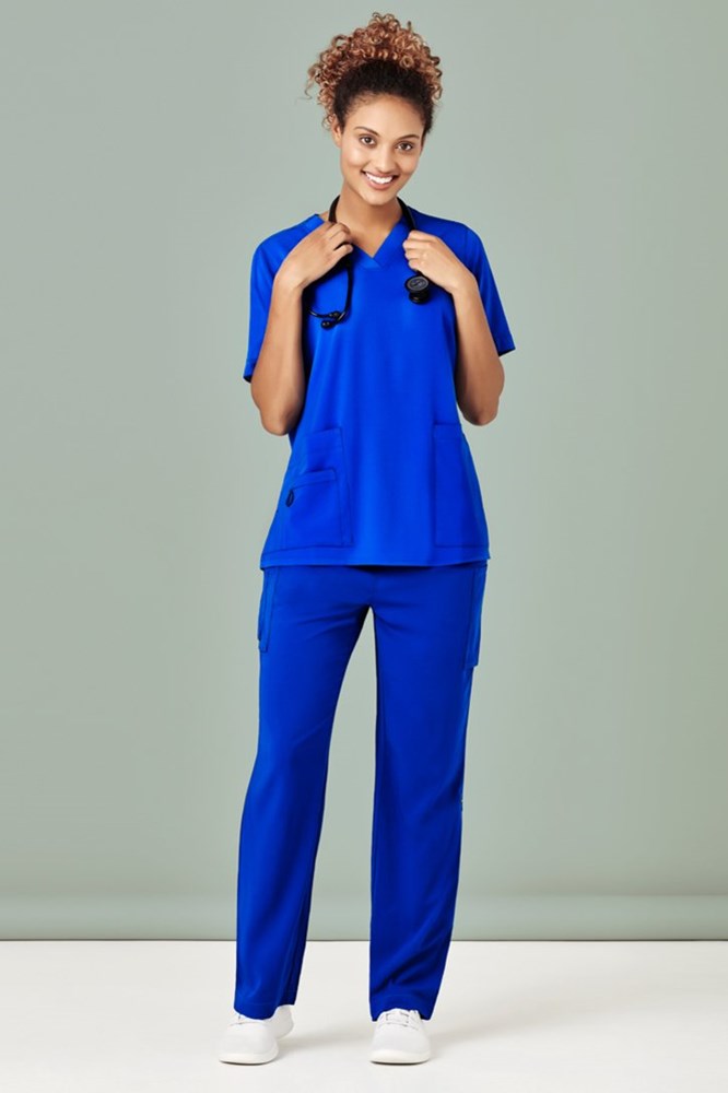 BizCare Womens Avery Easy fit V-Neck Scrub Top - CST941LS | Biz Care | Fashion Biz Online