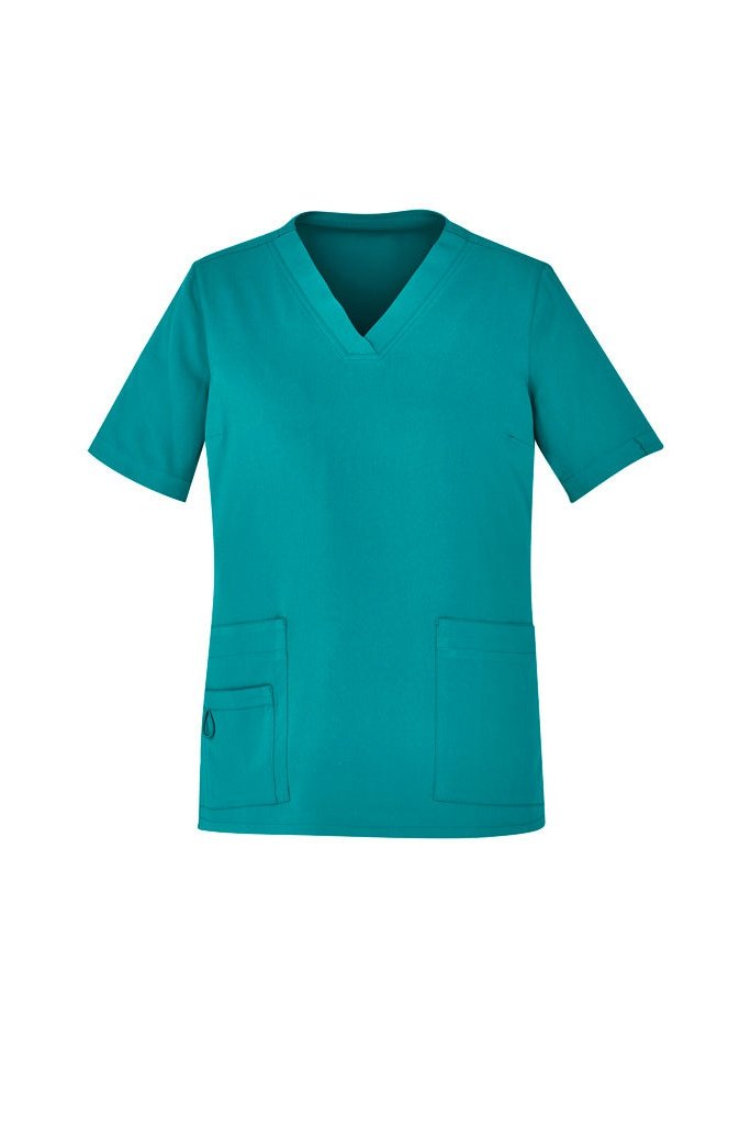 BizCare Womens Avery Easy fit V-Neck Scrub Top - CST941LS | Biz Care | Fashion Biz Online