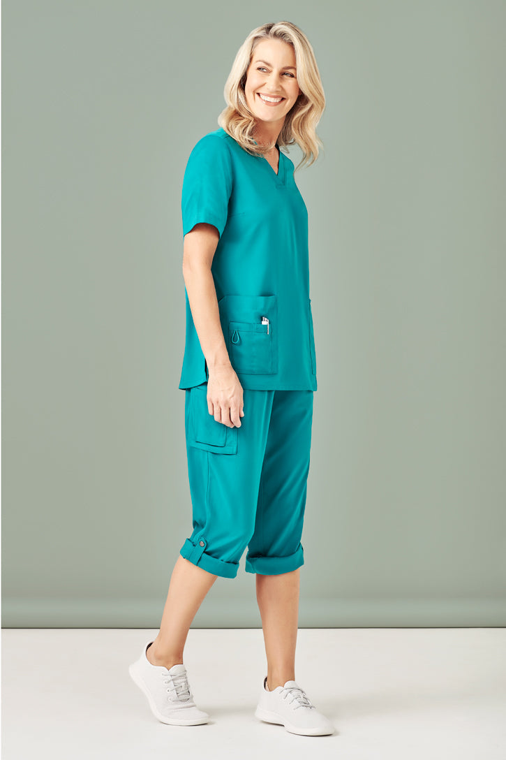 BizCare Womens Avery Easy fit V-Neck Scrub Top - CST941LS | Biz Care | Fashion Biz Online