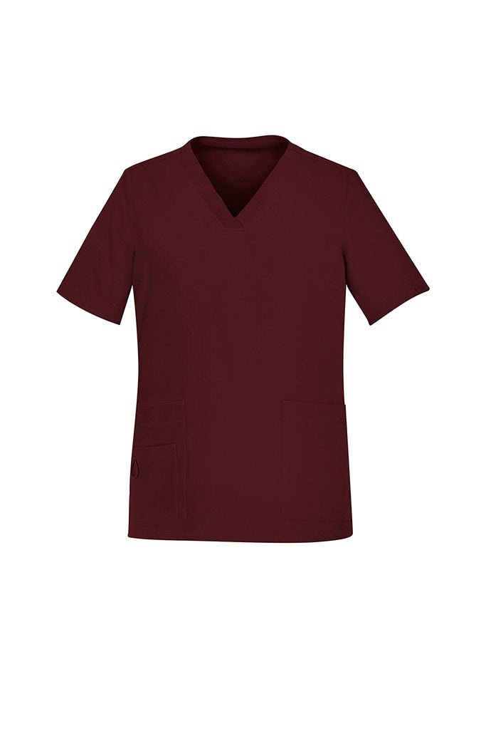 BizCare Womens Avery Easy fit V-Neck Scrub Top - CST941LS | Biz Care | Fashion Biz Online