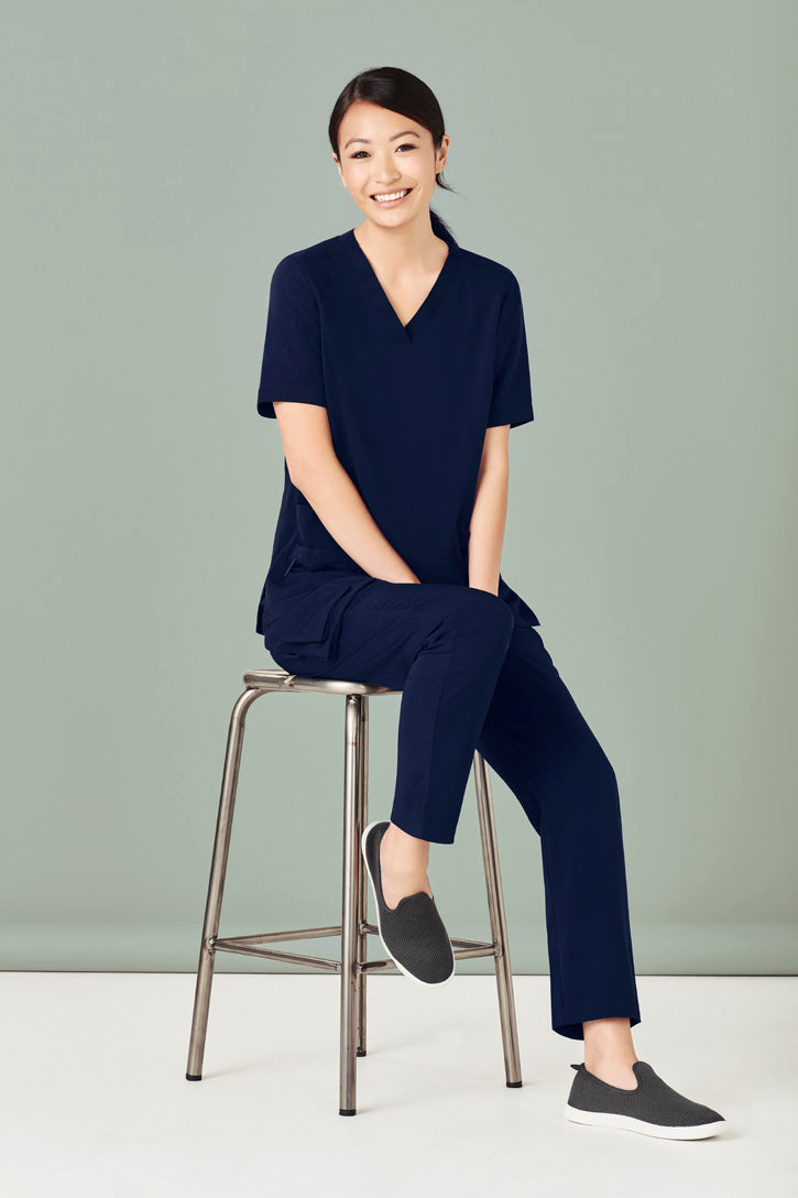 BizCare Womens Avery Easy fit V-Neck Scrub Top - CST941LS | Biz Care | Fashion Biz Online