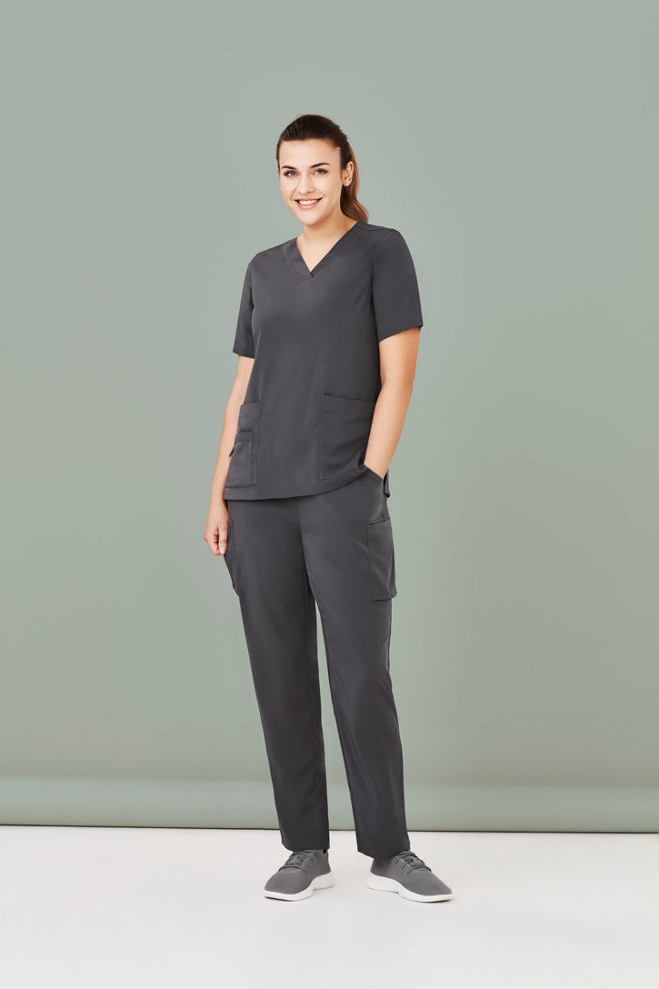 BizCare Womens Avery Multi-Pocket Straight Leg Pant - CSP944LL | Biz Care | Fashion Biz Online