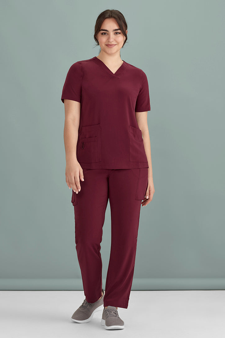 BizCare Womens Avery Multi-Pocket Straight Leg Pant - CSP944LL | Biz Care | Fashion Biz Online