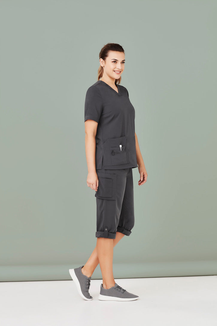 BizCare Womens Avery Multi-Pocket Straight Leg Pant - CSP944LL | Biz Care | Fashion Biz Online