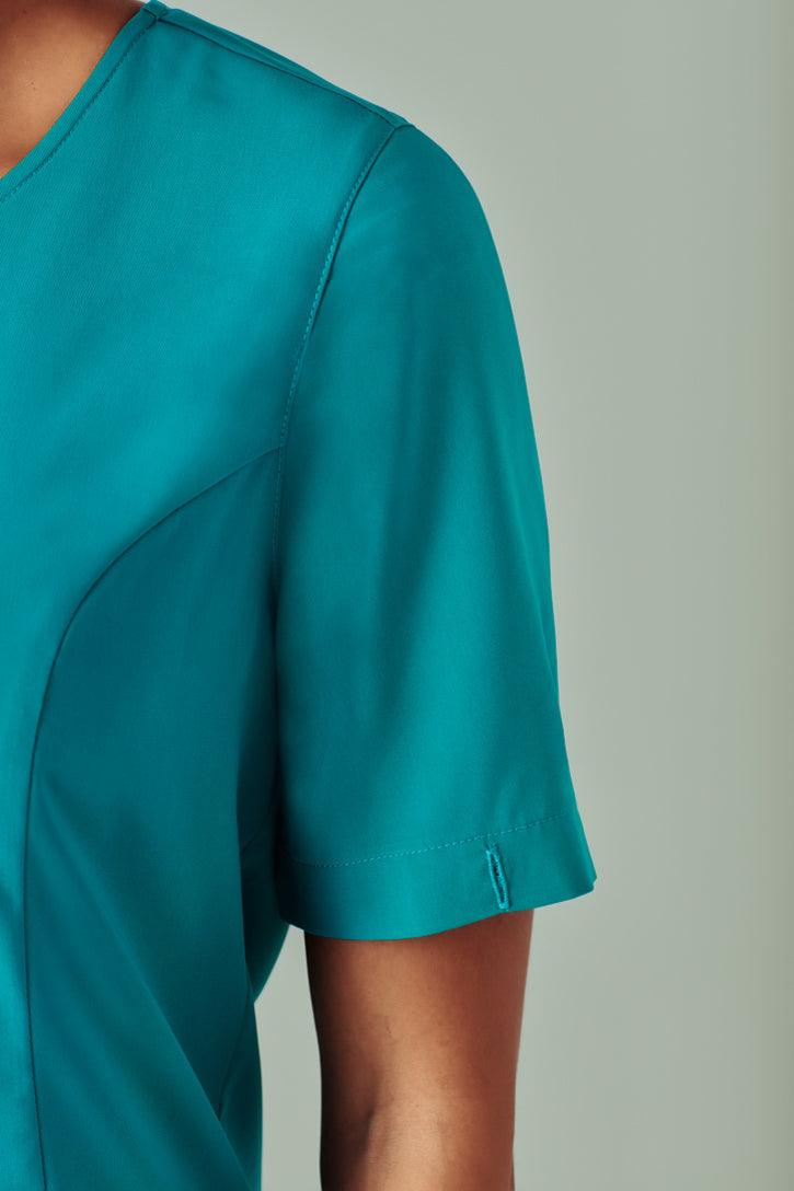 BizCare Womens Avery Tailored Fit Round Neck Scrub Top - CST942LS | Biz Care | Fashion Biz Online