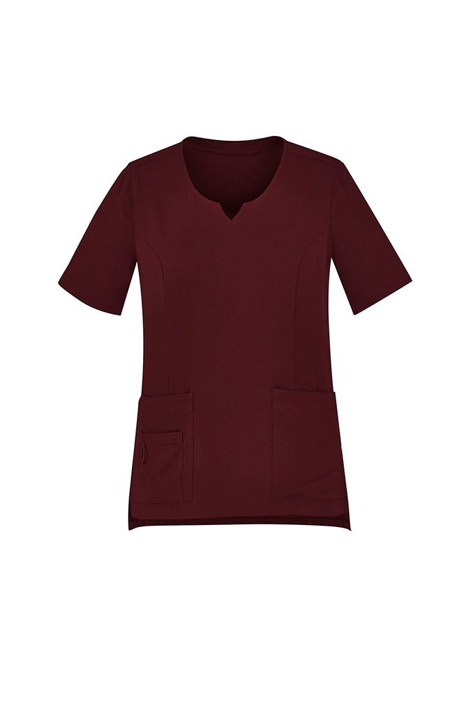 BizCare Womens Avery Tailored Fit Round Neck Scrub Top - CST942LS | Biz Care | Fashion Biz Online