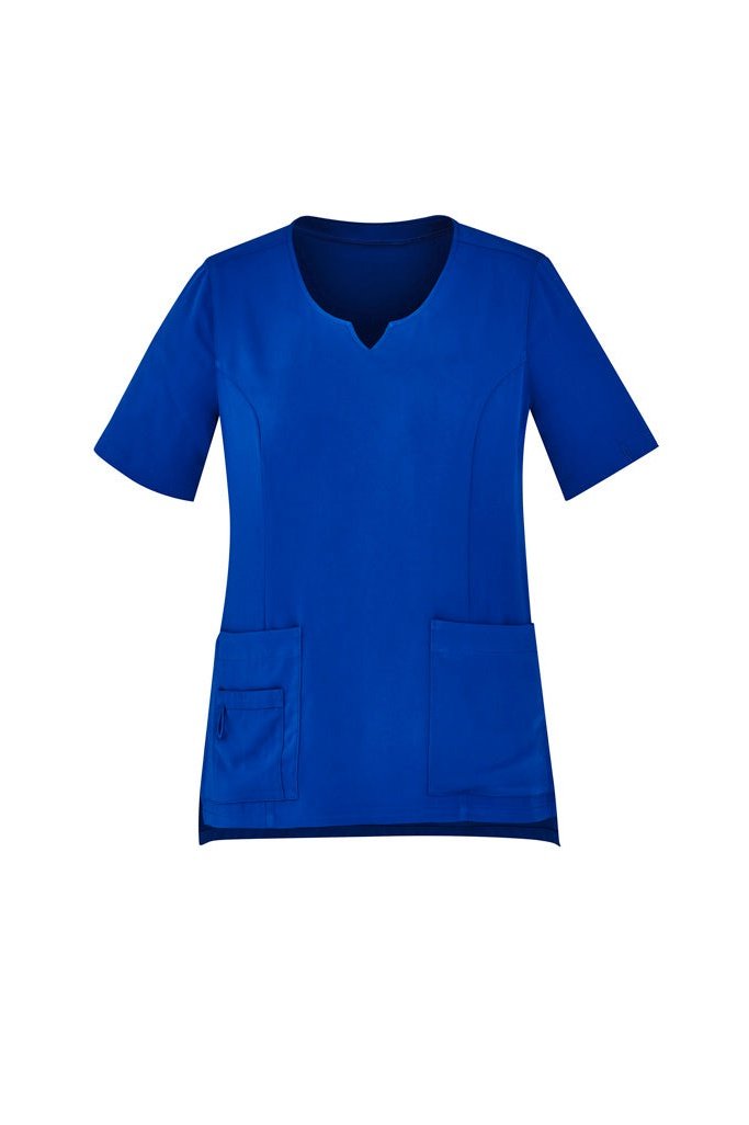 BizCare Womens Avery Tailored Fit Round Neck Scrub Top - CST942LS | Biz Care | Fashion Biz Online