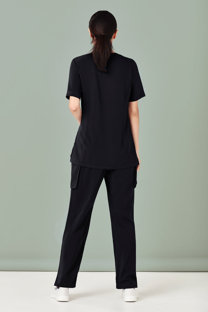 BizCare Womens Avery Tailored Fit Round Neck Scrub Top - CST942LS | Biz Care | Fashion Biz Online