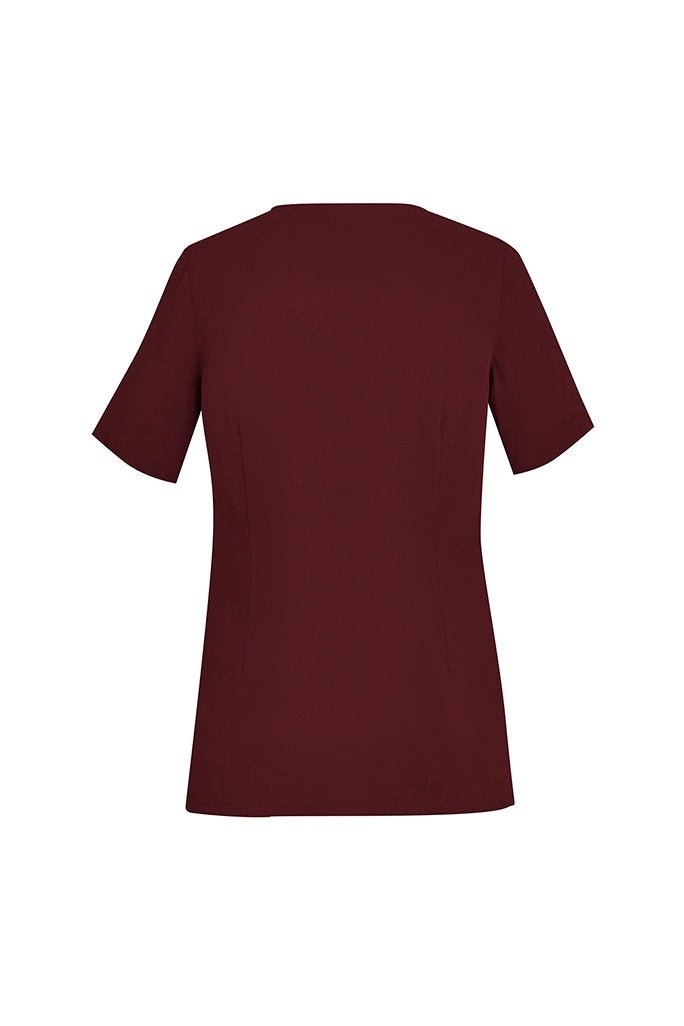 BizCare Womens Avery Tailored Fit Round Neck Scrub Top - CST942LS | Biz Care | Fashion Biz Online