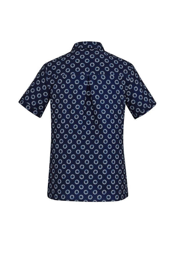 BizCare Womens Florence Daisy Print Short Sleeve Shirt - CS948LS | Biz Care | Fashion Biz Online