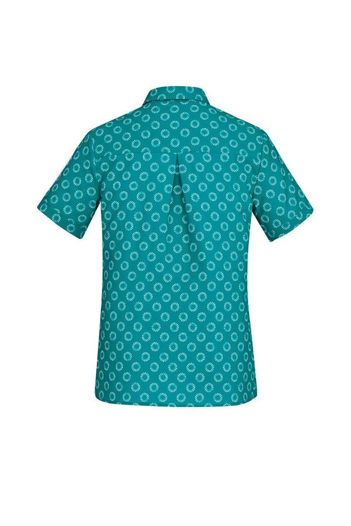 BizCare Womens Florence Daisy Print Short Sleeve Shirt - CS948LS | Biz Care | Fashion Biz Online