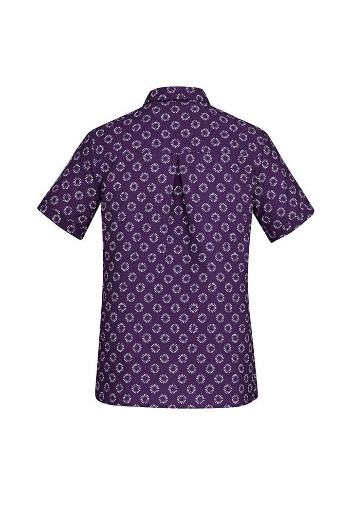BizCare Womens Florence Daisy Print Short Sleeve Shirt - CS948LS | Biz Care | Fashion Biz Online