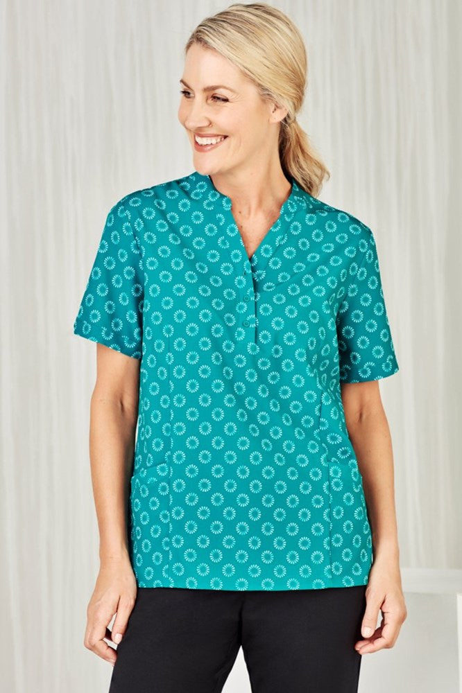 BizCare Womens Florence Daisy Print Tunic - CS950LS | Biz Care | Fashion Biz Online