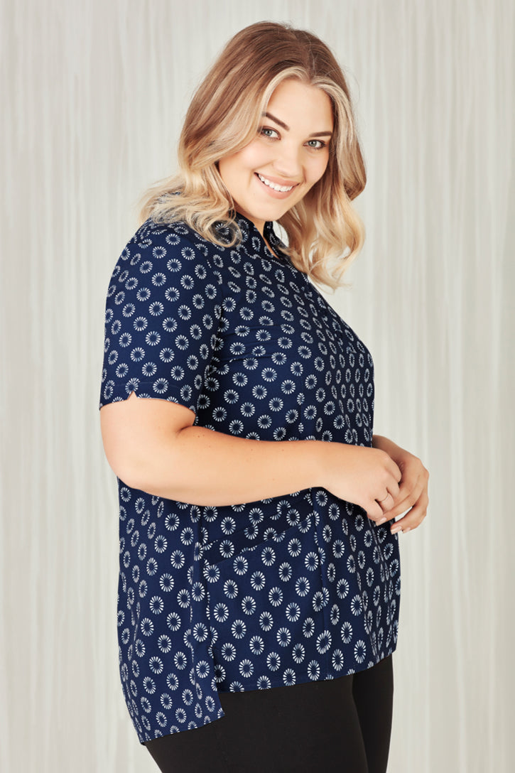 BizCare Womens Florence Daisy Print Tunic - CS950LS | Biz Care | Fashion Biz Online