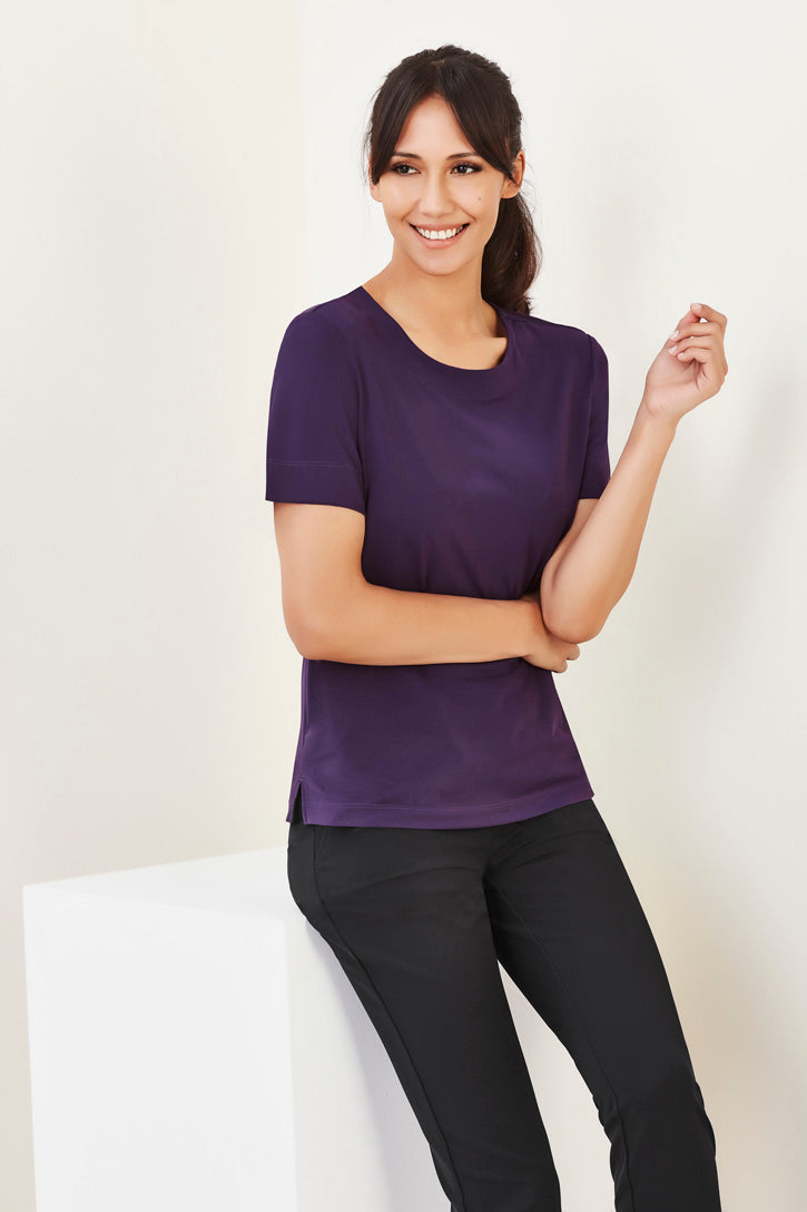 BizCare Womens Marley Jersey T-Top - CS952LS | Biz Care | Fashion Biz Online