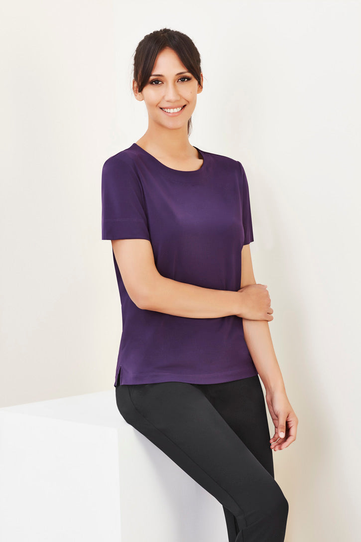 BizCare Womens Marley Jersey T-Top - CS952LS | Biz Care | Fashion Biz Online