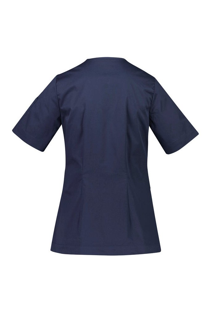 BizCare Womens Parks Zip Front Crossover Scrub Top - CST240LS | Biz Care | Fashion Biz Online