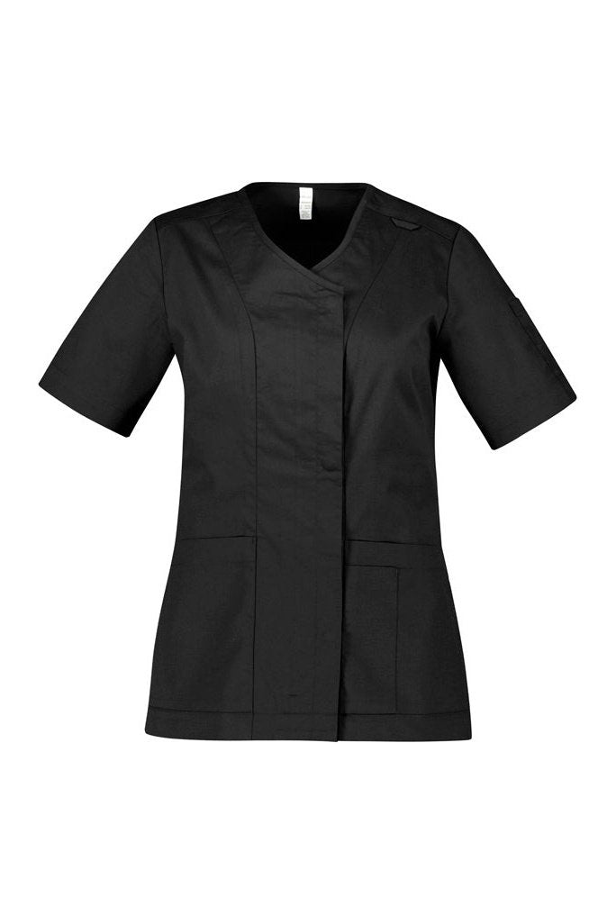 BizCare Womens Parks Zip Front Crossover Scrub Top - CST240LS | Biz Care | Fashion Biz Online