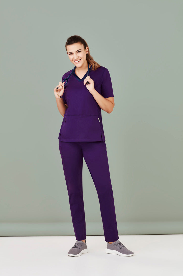BizCare Womens Riley V-Neck Scrub Top - CST043LS | Biz Care | Fashion Biz Online